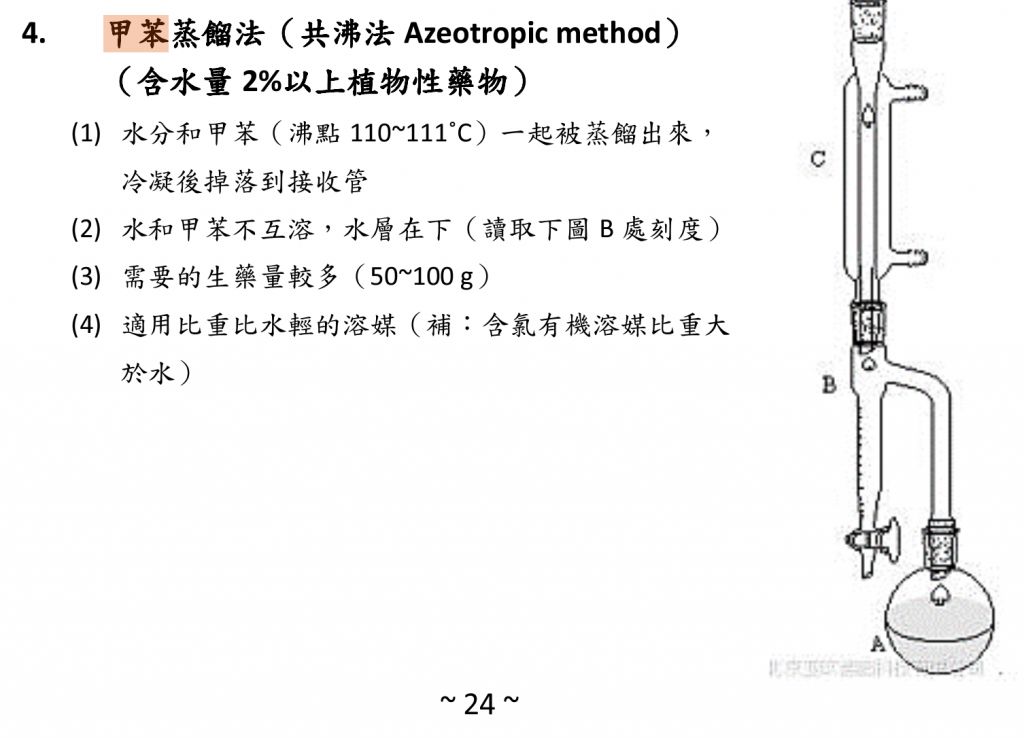 於含硼酸或硼酸盐之样品 (c) 费氏试剂是以碘, 吡 啶(pyridine),甲醇