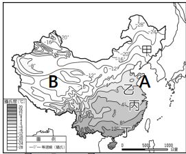 重新載圖 圖 一 為中國某月等溫線分布圖 請根據圖中資料回答第1 5題問題 題 阿摩線上測驗