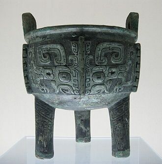 中国美術 青銅鏡 饕餮紋 時代物(HA507)