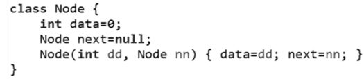 一、請以 C, C++, C#, Java 或 Python 撰寫 2 個方法，一個以迴圈方式，一個以遞迴方式，對存在 singular linked list 的資料進行 linearly search。假設 Node 的結構如下：（12 分）