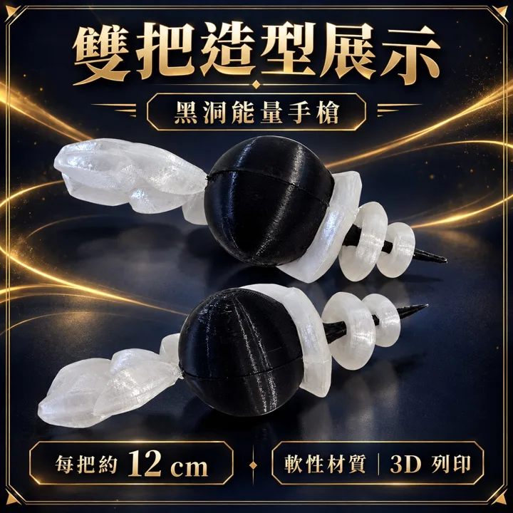 Roblox Rivals 競爭者 黑洞能量手槍 兩把一組 3D列印造型道具