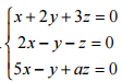 13. 設 a 為常數。若線性方程組<br/>(D)不存在這樣的常數 a 
 
