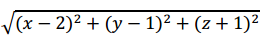 38.如果實數�、�、�滿足條件2� + 2� + � = 2，則√(� − 2)
2 + (� − 1)
2 + (� + 1)
2的最小值為 
 <br/>(A) 1 <br/>(B) 2 <br/>(C) 3 <br/>(D) √3 
