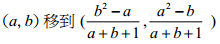 35. 坐標平面上將點
( , ) a b
移到
2 2
( , )
1 1
b a a b
a b a b
 
   
的過程，稱為「一次移動」。若依據同樣
的規則，點
( , ) 3 5
經過連續
20
次的移動後會到達點
( , ) p q
，則
p q  
？ 
<br/>(A) 
2 <br/>(B) 
3 <br/>(C) 2 <br/>(D) 3