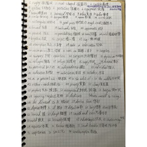 某天補習上課的英文單字