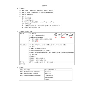 醫檢師國考-臨床微生物-真菌筆記(全)