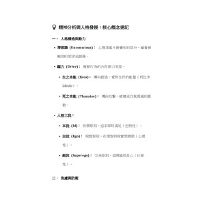 精神分析與人格發展