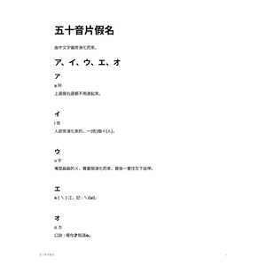 五十音片假名