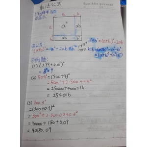 乘法公式計算與圖示
