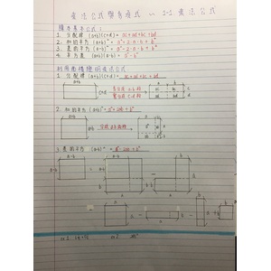 乘法公式與多項式 1-1乘法公式
