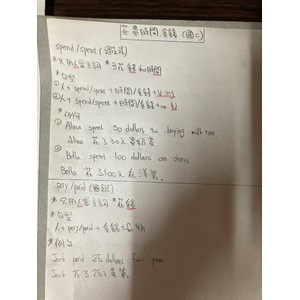 花費時間丶金錢(國二）