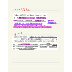 成人與小兒呼吸困難症狀