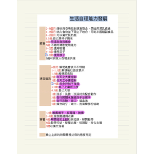 兒童生活自理能力發展