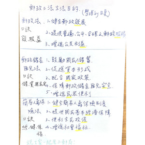 郵政法三法立法目的（口訣）