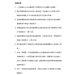 洗錢防制的相關規定