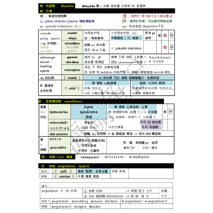 藥理學筆記表格整理3